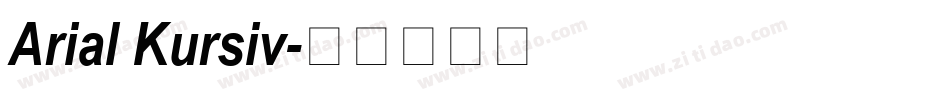 Arial Kursiv字体转换